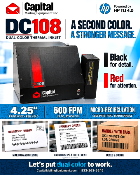 DC108 HP TIJ 4.0 inkjet printer